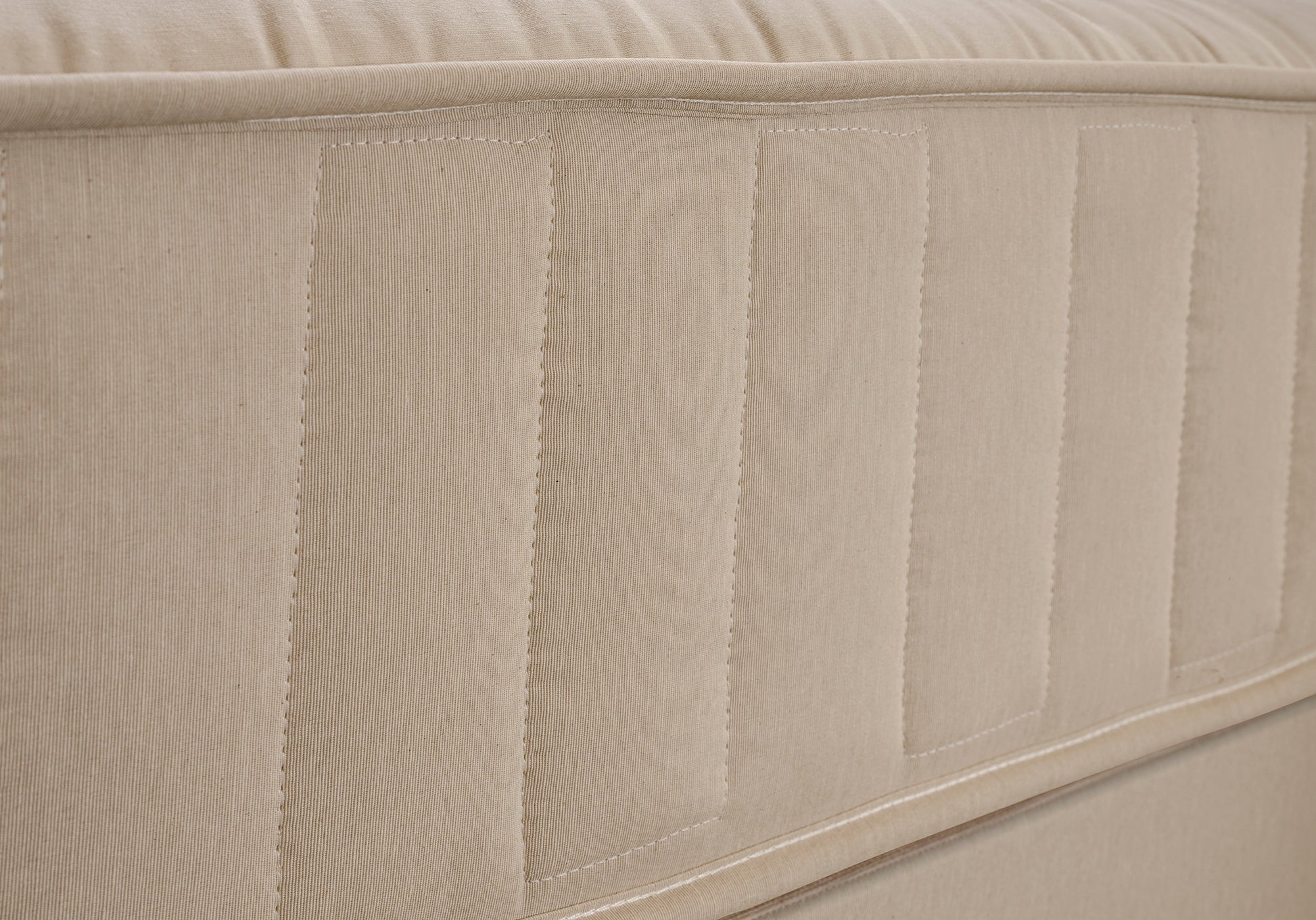 Firm support orthopaedic contract mattress in white, BS7177 Crib 5, available in small single and single sizes