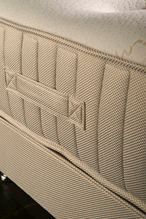 Luxury cashmere pocket spring mattress featuring 1000 handmade springs, designed for back pain relief.