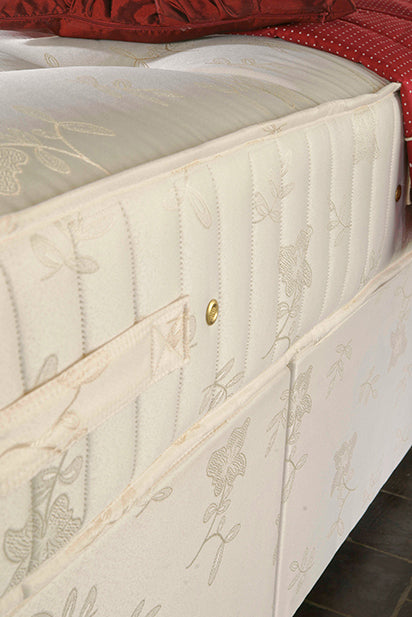 Luxury gold pocket spring mattress by Tender Sleep with 1000 springs, medium firm design for back pain relief
