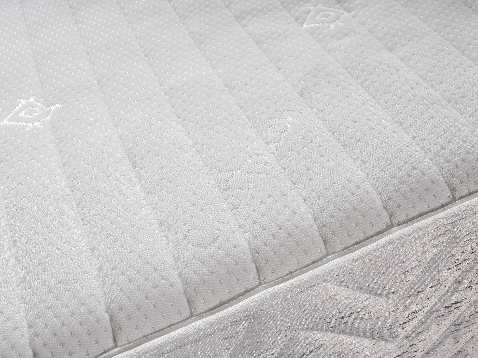 Tender Sleep Memory Comfort Mattress with multi-zone visco foam and cool touch fabric, 8-inch base, in neutral color.