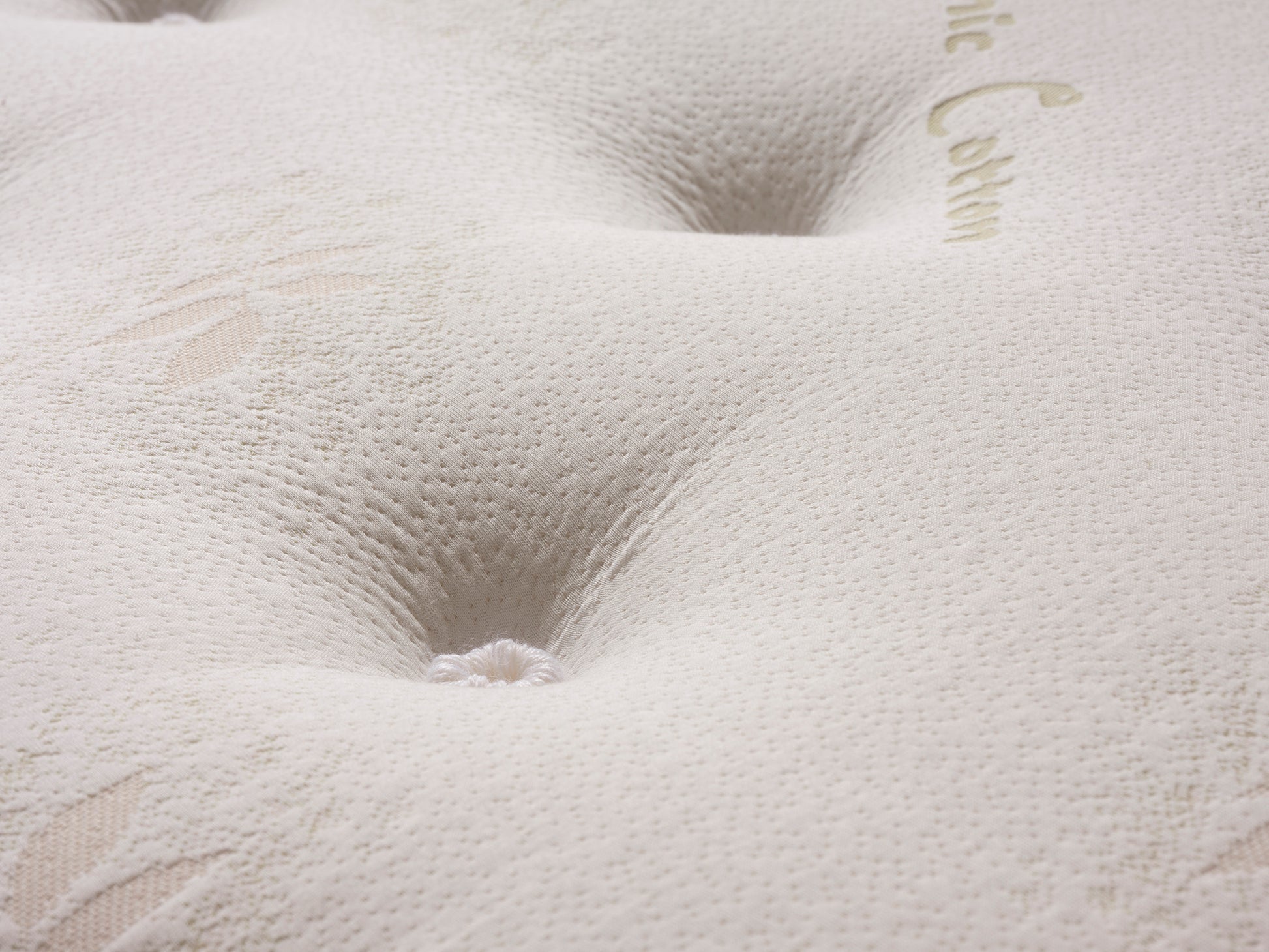 Organic cotton pocket sprung mattress with 2000 springs and memory foam by Tender Sleep, available in various sizes.