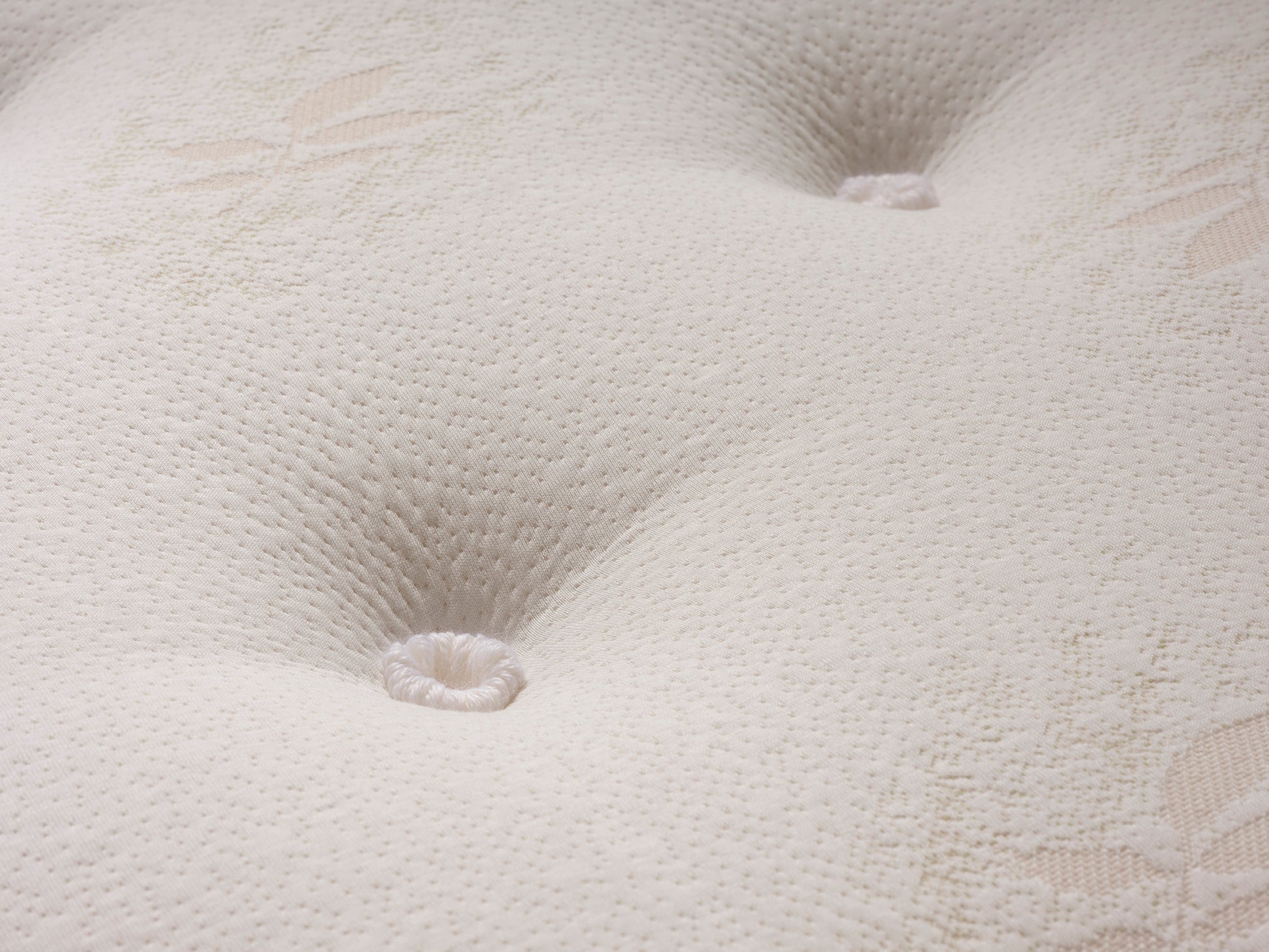 Organic cotton mattress with 2000 pocket springs and memory foam, branded by Tender Sleep, in neutral color